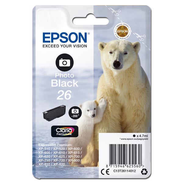 Levně EPSON T2611 (C13T26114012) - originální cartridge, fotočerná, 4,7ml