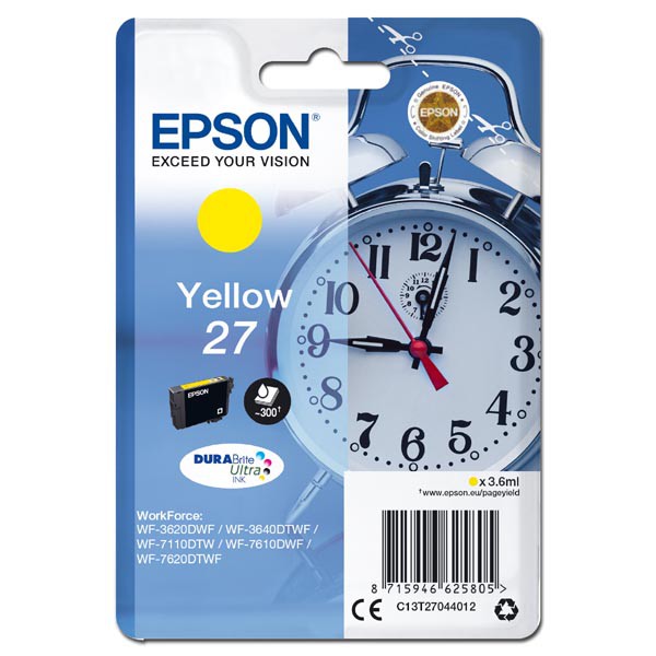 Levně EPSON T2704 (C13T27044012) - originální cartridge, žlutá, 3,6ml