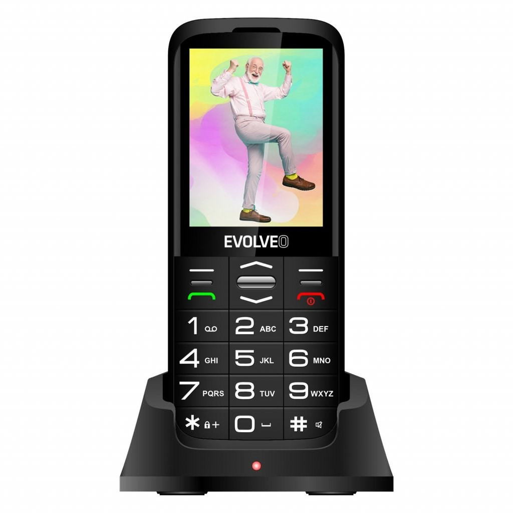 Levně EVOLVEO EasyPhone XO, mobilní telefon pro seniory s nabíjecím stojánkem, černá