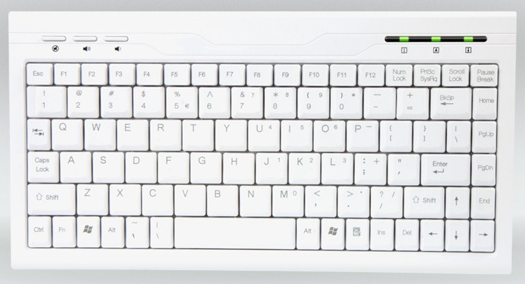 Levně AMEI Keyboard AM-K2001W CZECH Slim Mini Multimedia