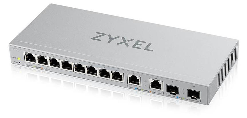Levně Zyxel XGS1210-12 12-port Gigabit Webmanaged Switch, 8x gigabit RJ45, 2x 2, 5GbE RJ45, 2x SFP+