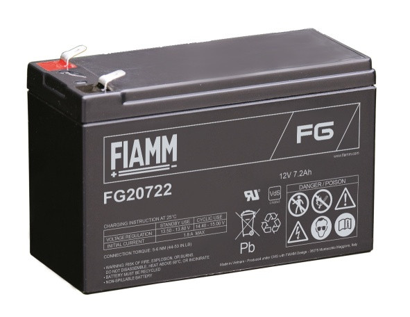 Levně Fiamm olověná baterie FG20722 12V/7,2Ah Faston 6,3