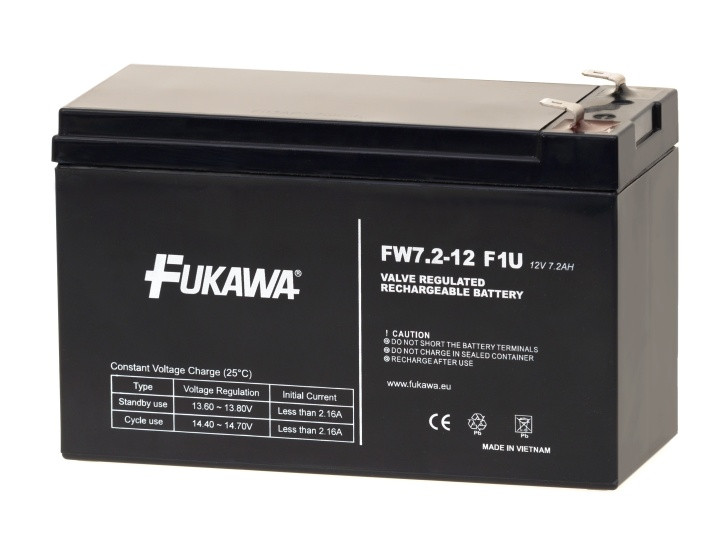 Levně Akumulátor FUKAWA FW 7.2-12 F1U (12V 7,2Ah) faston 4,8mm