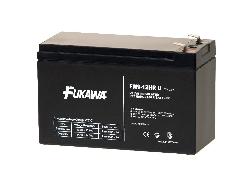 Levně FUKAWA akumulátor FW 9-12 HRU (12V; 9Ah; faston 6,3mm; životnost 5let)