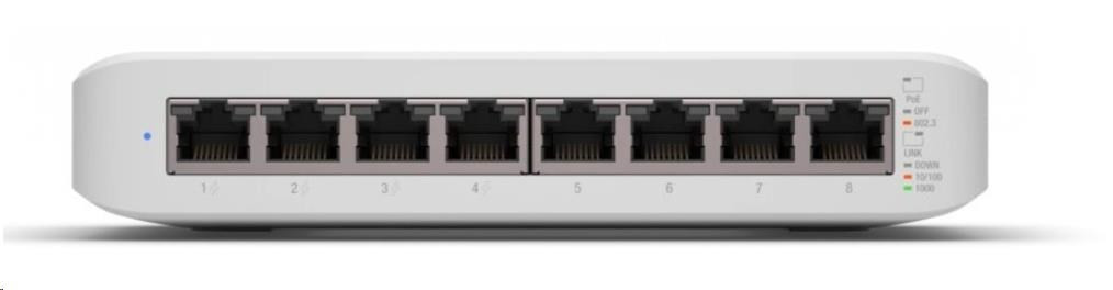 Levně UBNT UniFi Switch USW-Lite-8-PoE [8xGigabit, 4x PoE out 52W, 802.3at/af, 16Gbps]