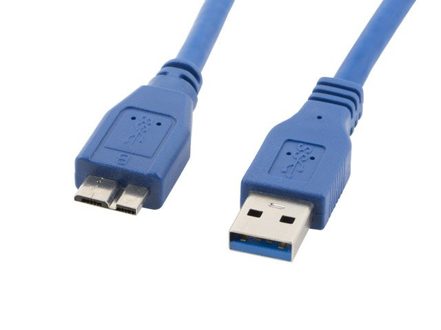 Levně LANBERG Micro USB (M) na USB-A (M) 3.0 kabel 0,5m, modrý