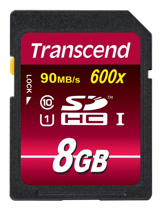 Levně Transcend 8GB SDHC (Class 10) UHS-I 600x (Ultimate) MLC paměťová karta