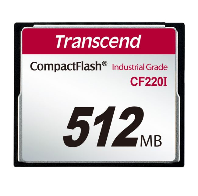Levně Transcend 512MB INDUSTRIAL TEMP CF220I CF CARD (SLC) Fixed disk and UDMA5