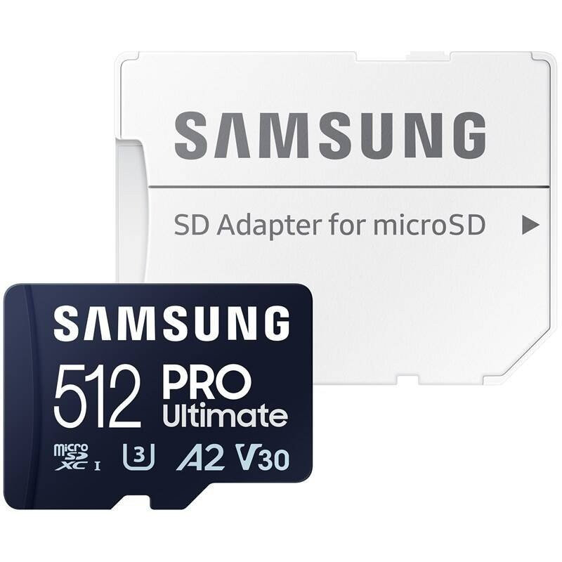 Levně Samsung PRO Ultimate/micro SDXC/512GB/200MBps/UHS-I U3 / Class 10/+ Adaptér/Modrá