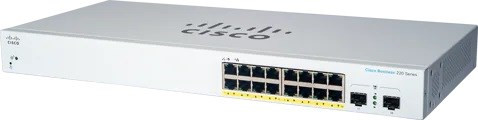 Levně Cisco switch CBS220-16P-2G (16xGbE, 2xSFP, 16xPoE+, 130W, fanless) - REFRESH