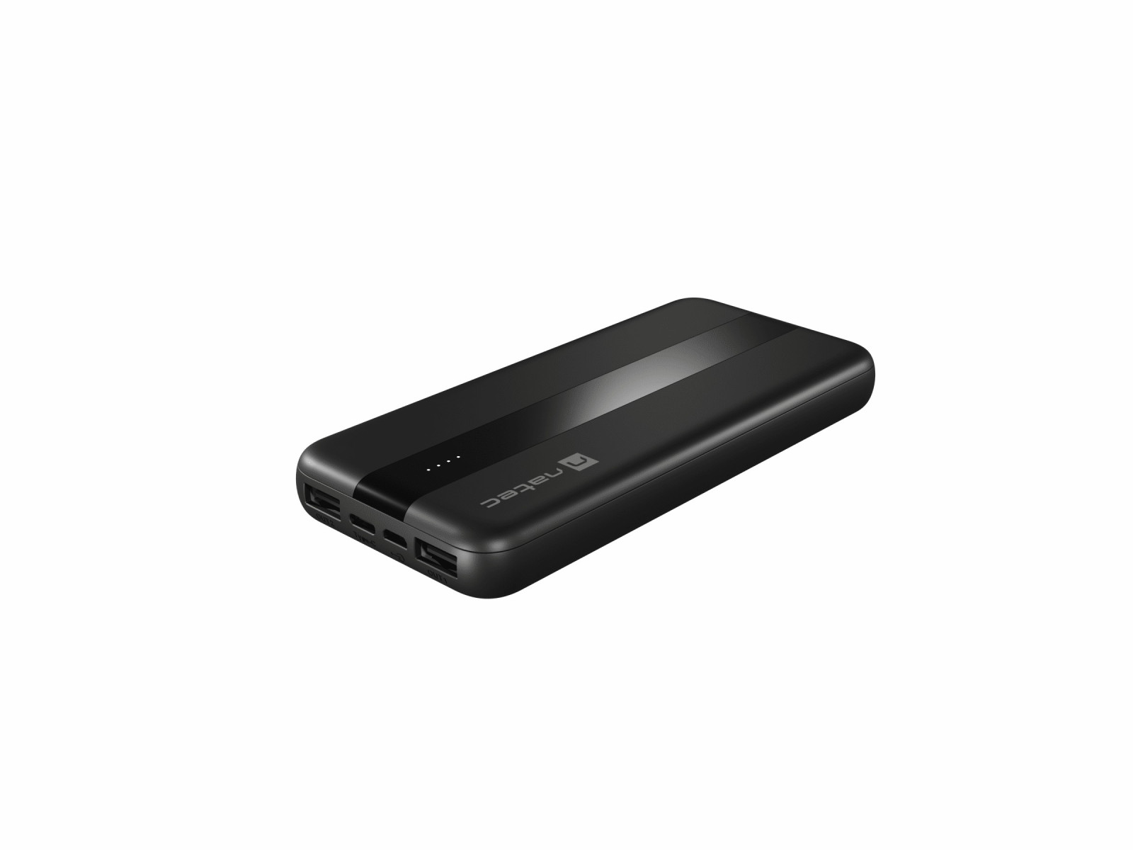 Levně NATEC powerbanka TREVI SLIM 10000 mAh 2X USB-A + 1X USB-C, černá