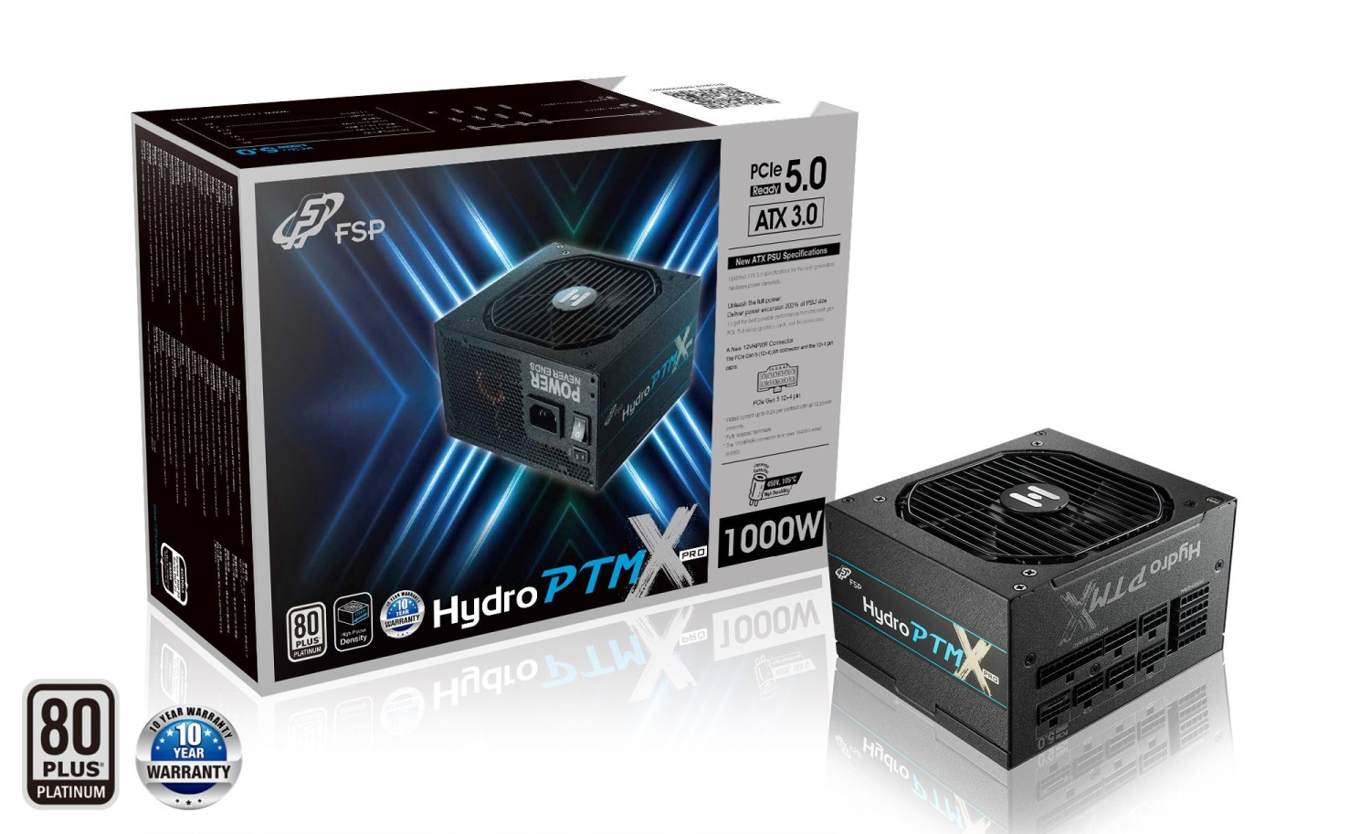 Levně FSP HYDRO PTM X PRO 1000/1000W/ATX 3.0/80PLUS Platinum/Modular/Retail