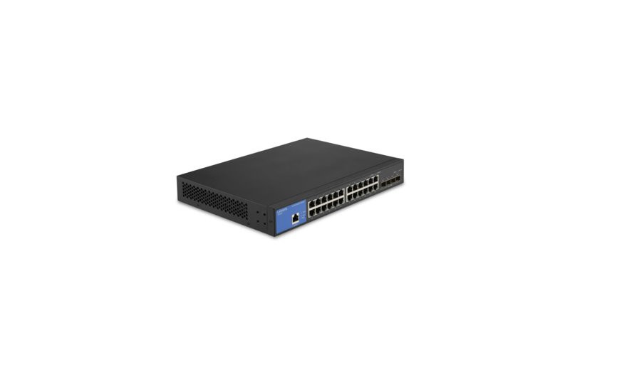 Levně Linksys 24-Port Managed Gigabit Switch + 4 SFP+ Ports - LGS328C