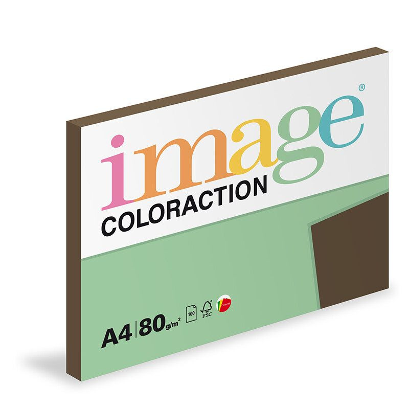 Image Coloraction papír pro výtvarné potřeby A4/80g, Brown - Sytá hnědá, 100 listů