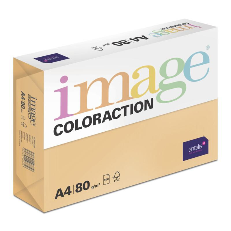 Levně Image Coloraction kancelářský papír A4/80g, Acapulco - reflexní oranžová (NeoOr), 500 listů