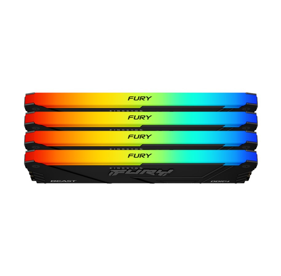 Levně KINGSTON DIMM DDR4 32GB (Kit of 4) 3600MT/s CL17 FURY Beast RGB, XMP
