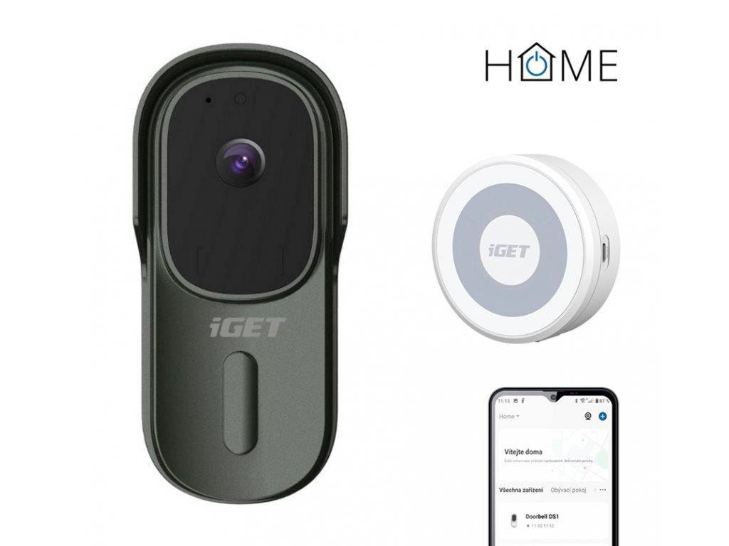 Levně iGET HOME Doorbell DS1 Anthracite + Chime CHS1 White