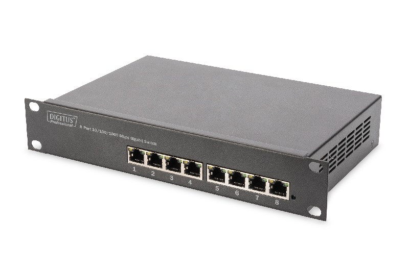 Levně DIGITUS Gigabit Ethernet Switch 8-port, 10 palců, nemanagovaný