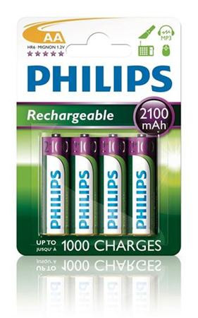 Levně Philips baterie AA 2100mAh MultiLife, NiMh - 4ks