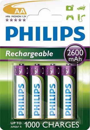 Levně Philips baterie AA 2600mAh MultiLife, NiMh - 4ks