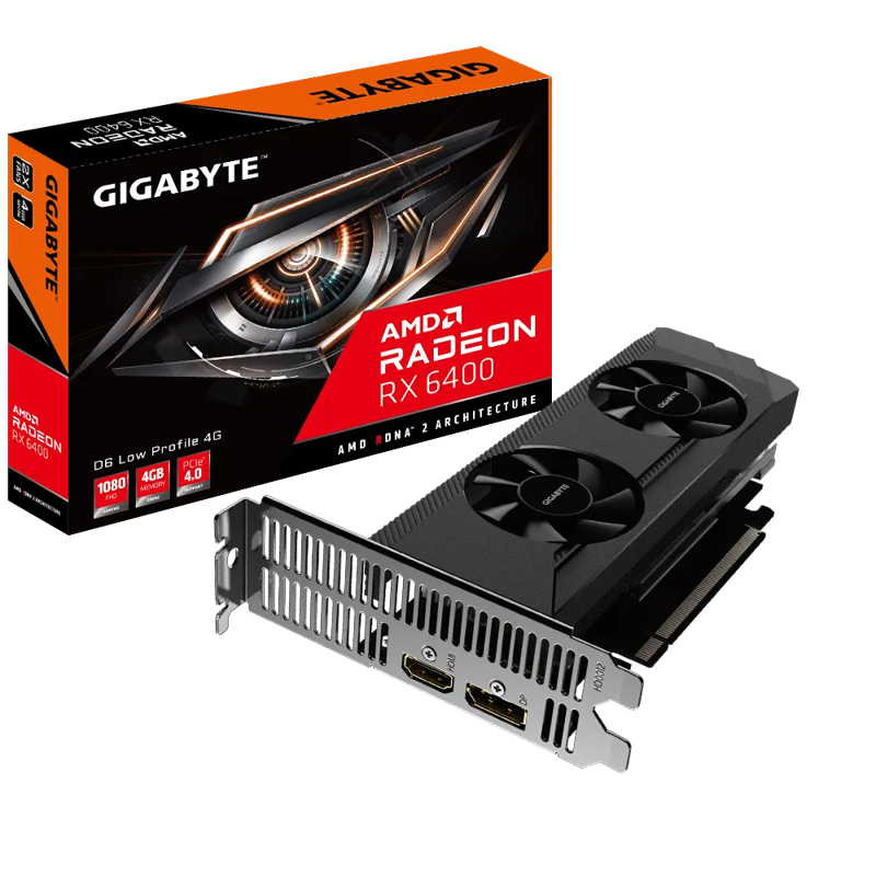 Levně GIGABYTE Radeon™ RX 6400 D6 LOW PROFILE 4G