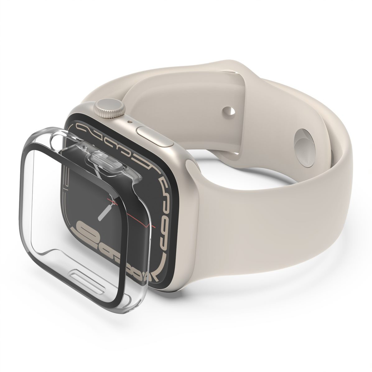 Levně Belkin ochrana displeje 2v1 pro Apple Watch Série 4/5/6/SE/7/8/9, 44/45mm, průhledné - NOVÁ VERZE