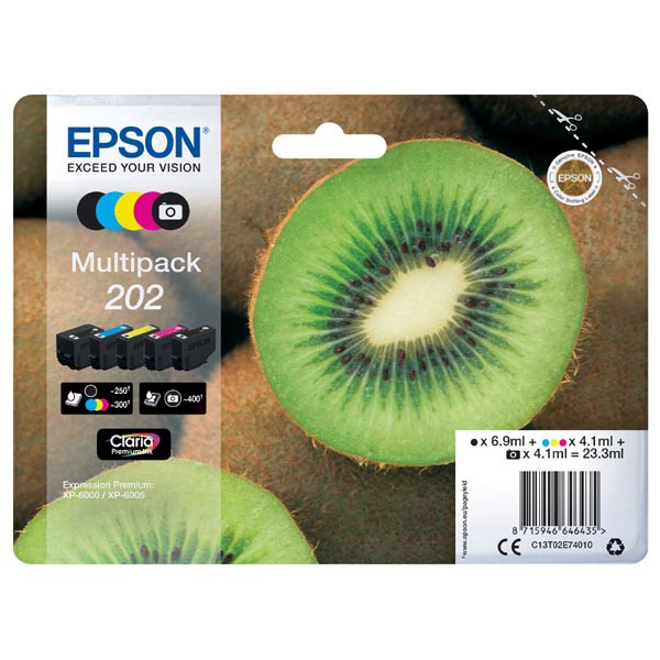 Levně EPSON C13T02E74010 - originální cartridge, černá + barevná, 1x6,9ml/4x4,1ml
