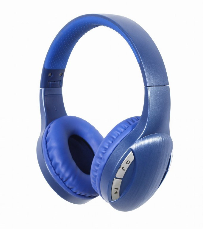 Levně GEMBIRD Sluchátka BTHS-01, mikrofon, Bluetooth, modré
