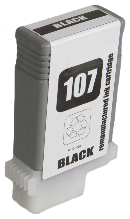Levně CANON PFI-107 BK - kompatibilní cartridge, černá, 130ml