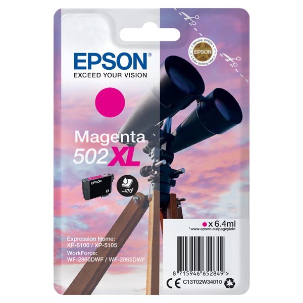 Levně EPSON C13T02W34010 - originální cartridge, purpurová, 6,4ml