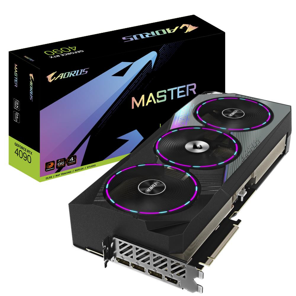 Levně GIGABYTE VGA NVIDIA GeForce RTX 4090 AORUS MASTER 24G, 24G GDDR6X, 3xDP, 1xHDMI