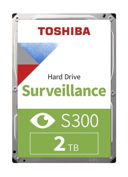 Levně TOSHIBA HDD S300 Surveillance (SMR) 2TB, SATA III, 5400 rpm, 128MB cache, 3, 5\", BULK