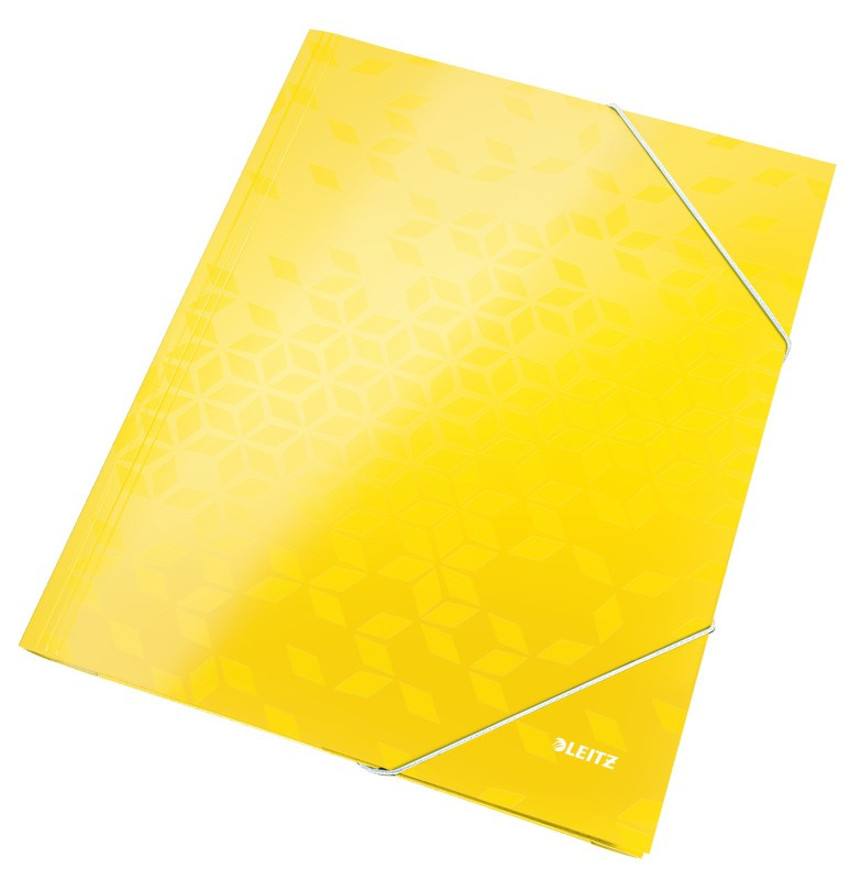 LEITZ Tříchlopňové desky WOW, A4, žlutá