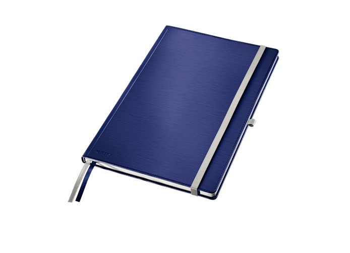 Levně LEITZ Zápisník STYLE A4, tvrdé desky, linkovaný, titanově modrá