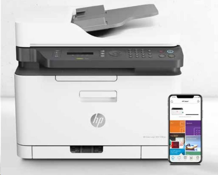 Levně HP Color Laser MFP 179FNW (A4,18/4 ppm, USB 2.0, Ethernet, Wi-Fi, Print/Scan/Copy/Fax, ADF)