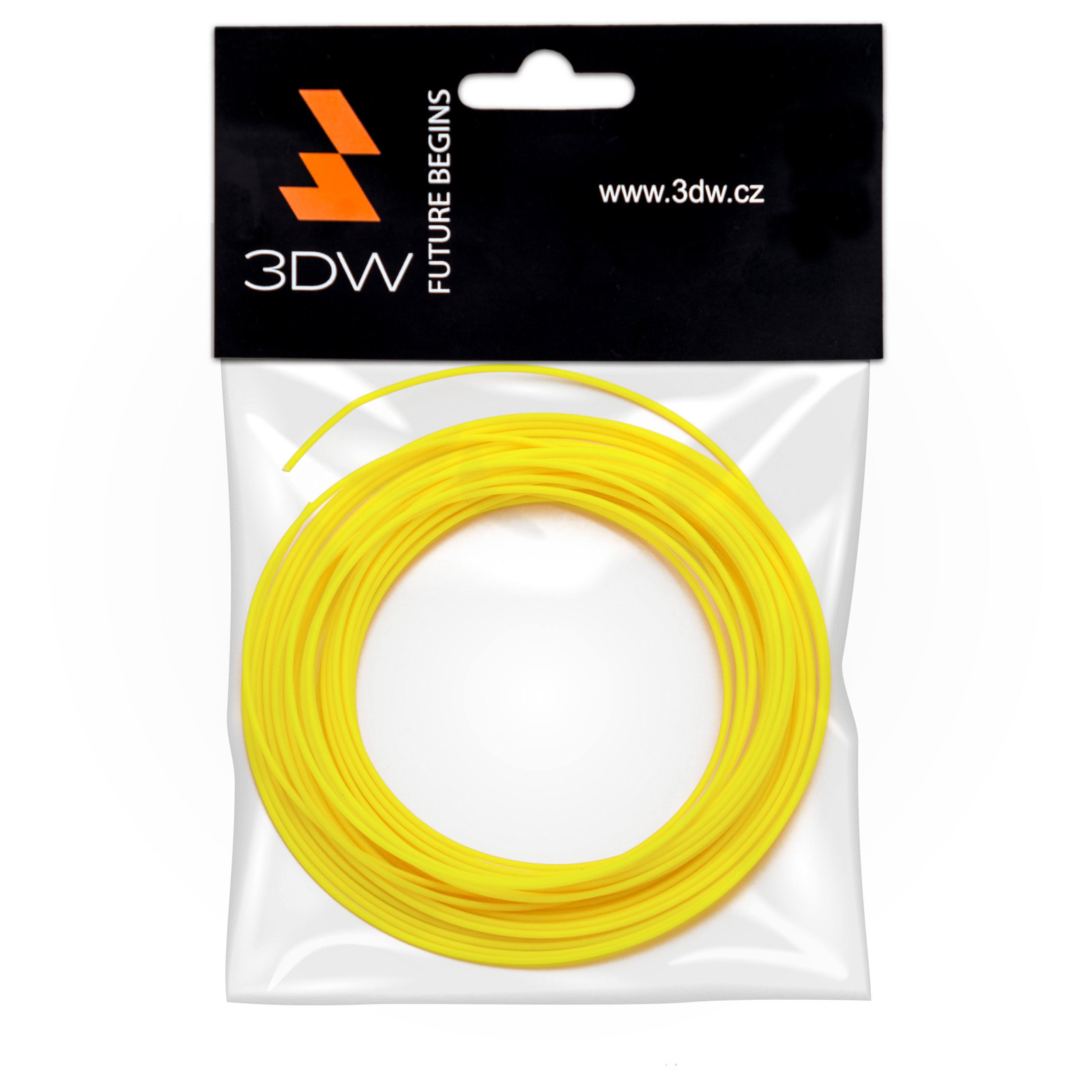 Levně 3DW - ABS filament 1,75mm žlutá, 10m, tisk 220-250°C
