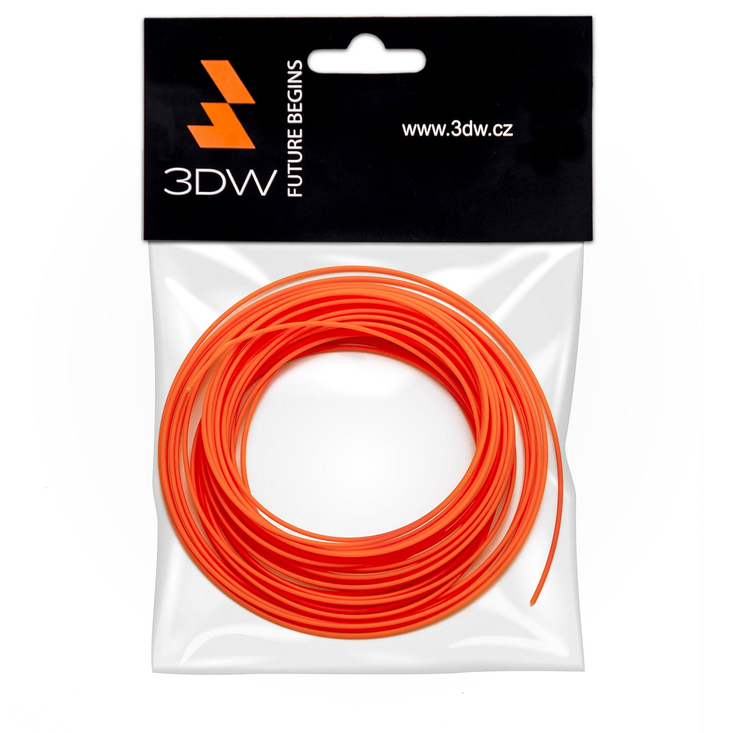Levně 3DW - ABS filament 1,75mm oranžová, 10m, tisk 220-250°C