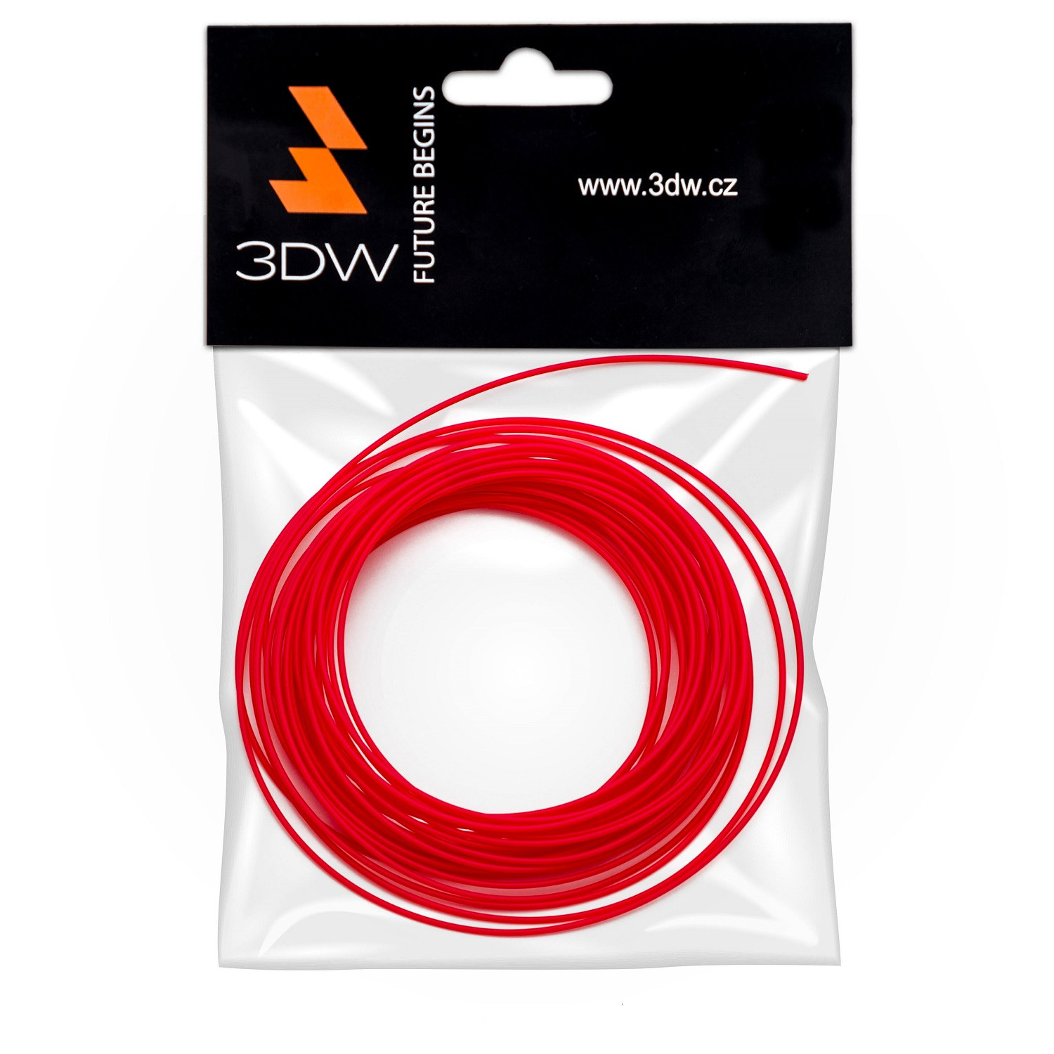 Levně 3DW - ABS filament 1,75mm červená, 10m, tisk 220-250°C