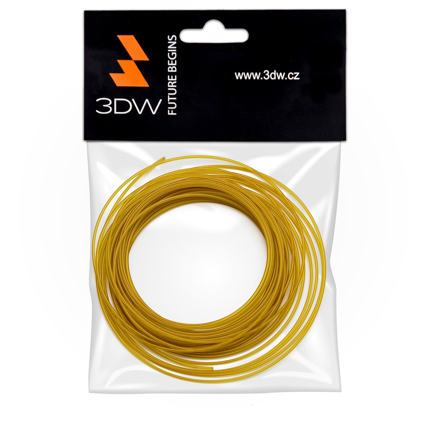 Levně 3DW - ABS filament 1,75mm zlatá,10m, tisk 200-230°C