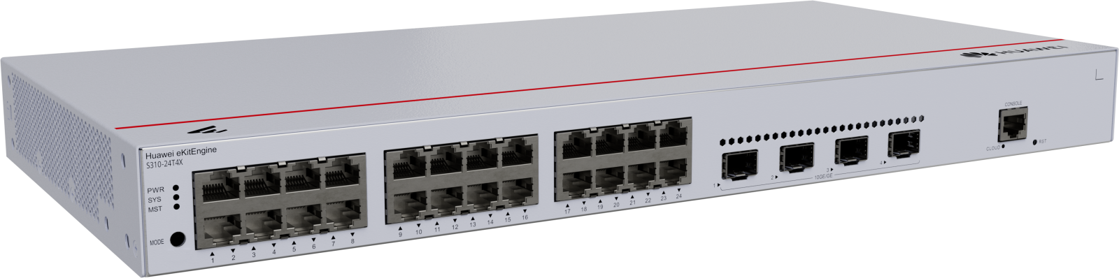 Levně Huawei S310-24T4X Switch (S310-24T4X (24*10/100/1000BASE-T ports, 4*10GE SFP+ ports, built-in AC power)
