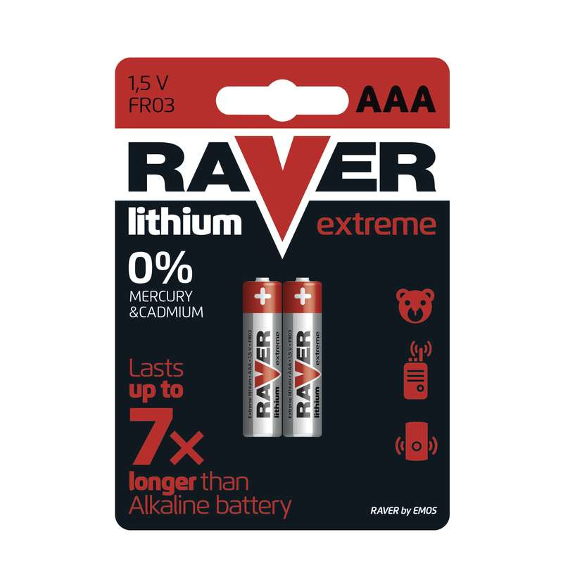 Levně Lithiová baterie RAVER 2x AAA