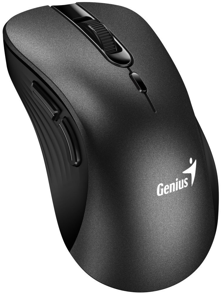 Levně Genius Ergo 8100S Myš, bezdrátová, ergonomická, optická, 1600DPI, 6 tlačítek, USB, černá