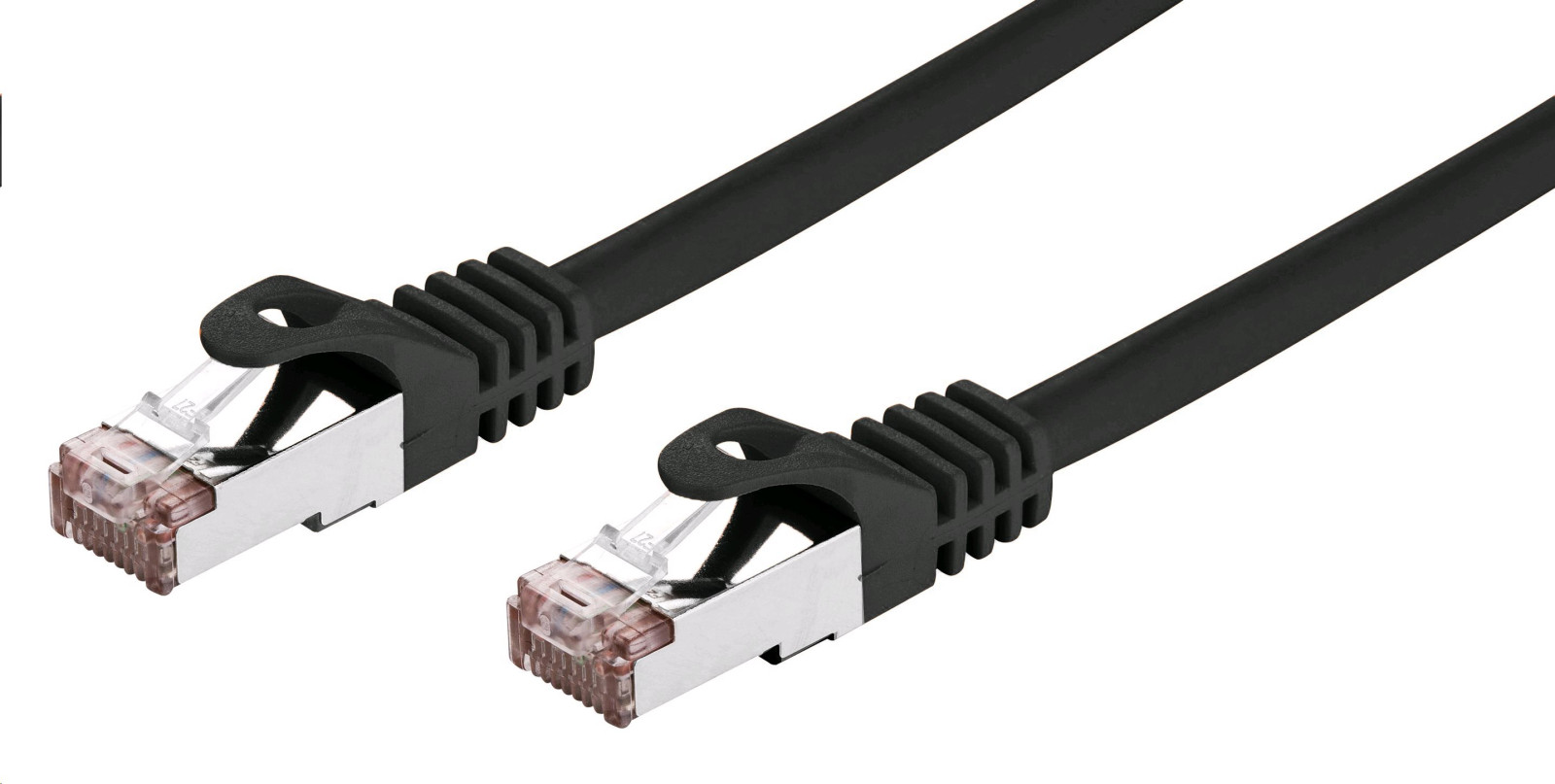 C-TECH Kabel patchcord Cat6, FTP, černý, 0,5m