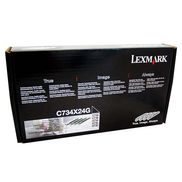 Levně LEXMARK C734X24G - originální optická jednotka, černá + barevná, 4x20000