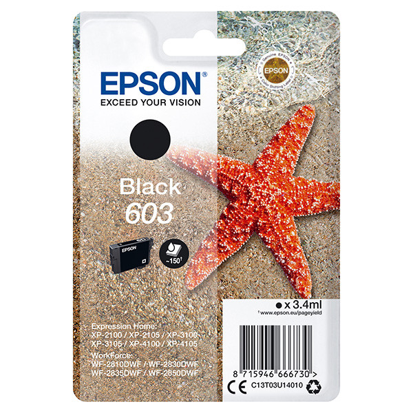 Levně EPSON C13T03U14010 - originální cartridge, černá, 3,4ml