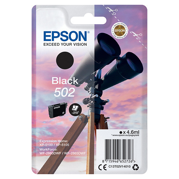 Levně EPSON C13T02V14020 - originální cartridge, černá, 210 stran