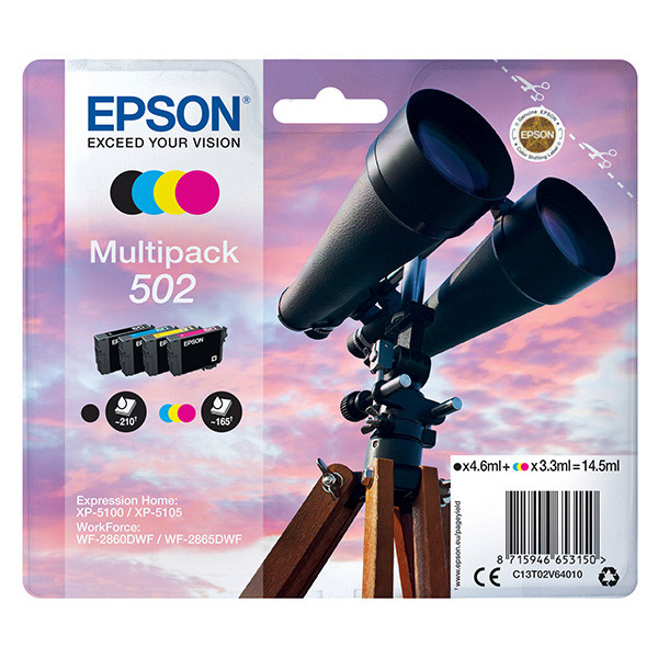 Levně EPSON C13T02V64020 - originální cartridge, černá + barevná, 1x4,6ml/3x3,3ml