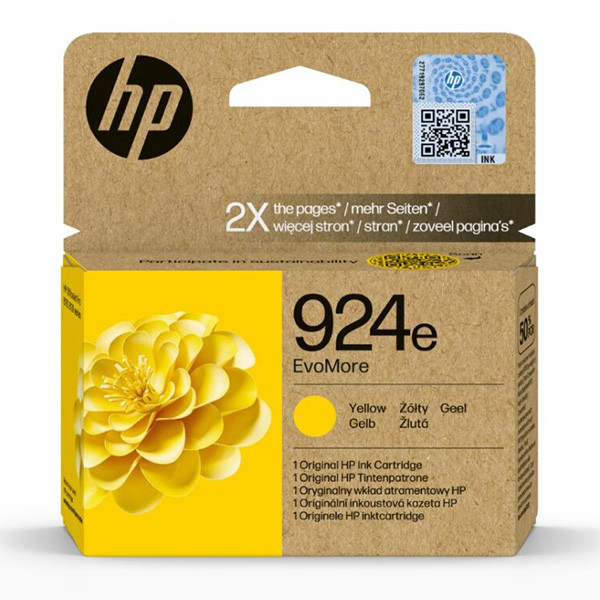 Levně HP 4K0U9NE - originální cartridge HP 924e, žlutá, 800 stran