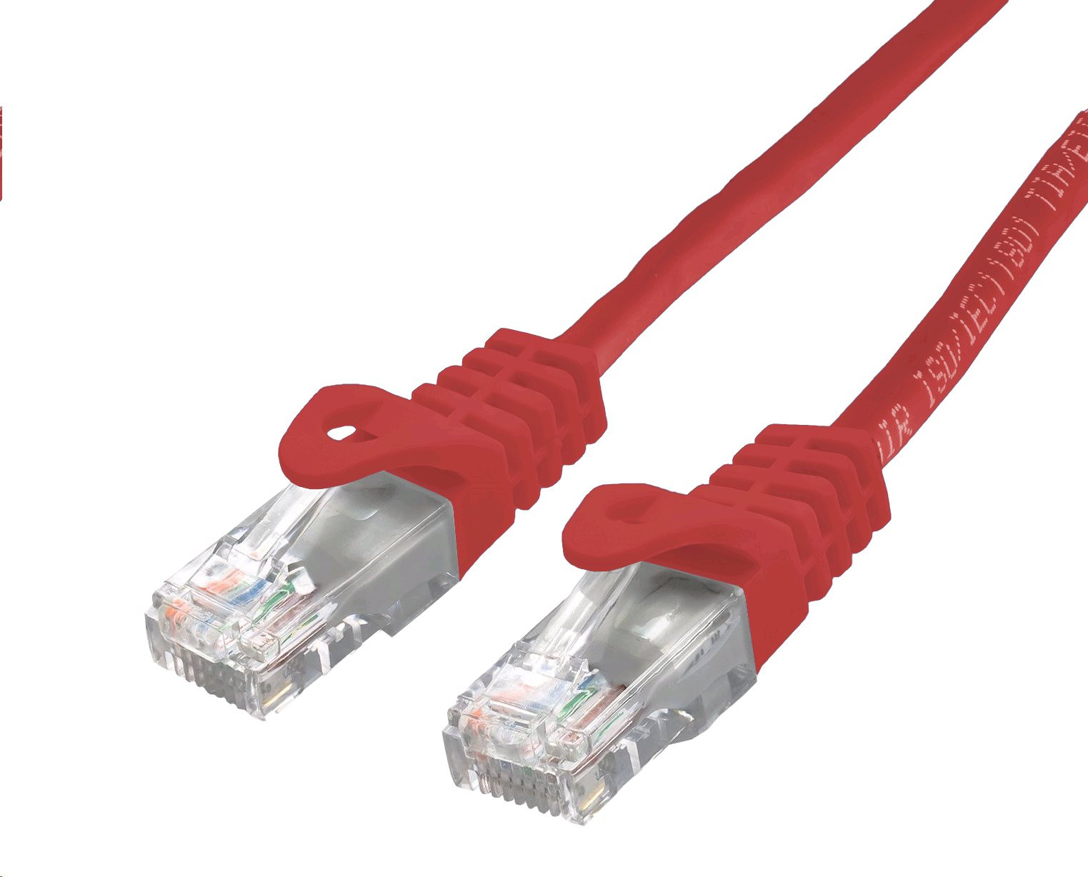 C-TECH Kabel patchcord Cat6, UTP, červený, 5m