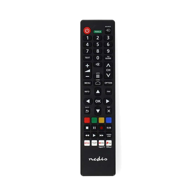 Levně Nedis TVRC45PASHBK - Náhradní Dálkový Ovladač | Panasonic / Sharp TV | Předprogramovaný | Černá